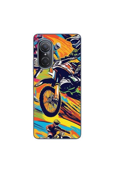 OEM Husa compatibila cu Huawei Nova 9 SE Silicon Gel Tpu Model Motocross Pop Art