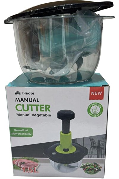 Generic INBODI Manual Vegetable Cutter, 1.5L Capacity, Food Chopper with Pull...