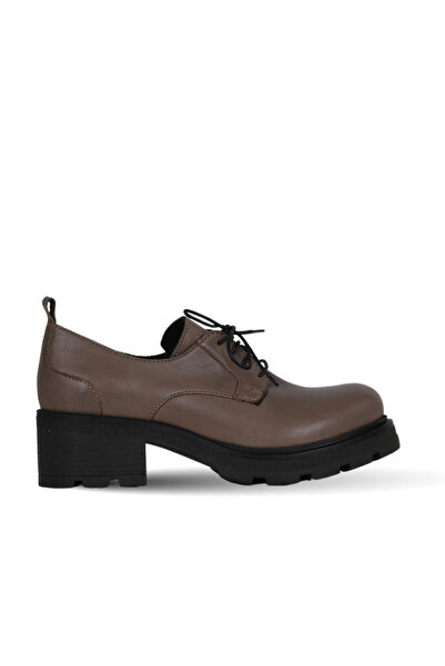 BUENO Gray Leather Women's Wedge Heeled Shoes