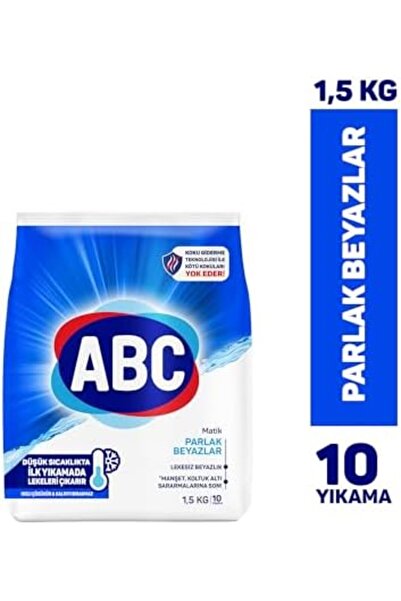 Yıldızan bgm shop ABC DETERJAN Matik Parlak Beyazlar 1,5 kg (2 paketi) 414149