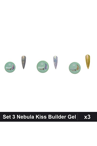 global fashion Set 3 Nebula Kiss Builder Gel 15g - Nr.06 Nr.10 Nr.11
