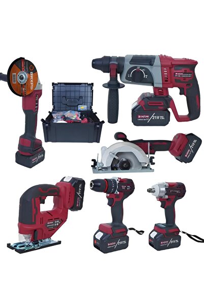 PROHUMMER PRO 6lı Set - 4 Bataryalı Taşıma Çantalı – 80nm Şarjlı matkap + 600...