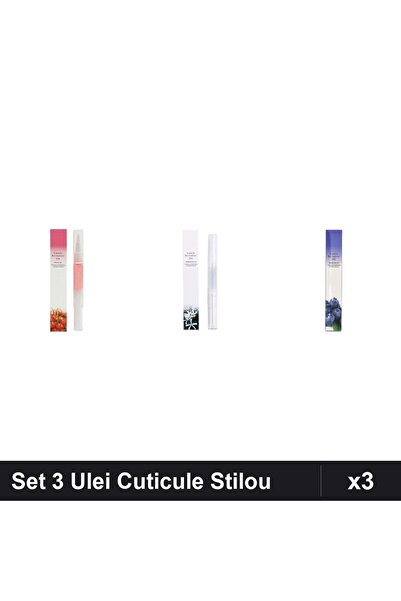 NAİLS Set 3 Ulei Cuticule Tip Stilou - Cherry, Osmanthus, Blueberries - Hidra...