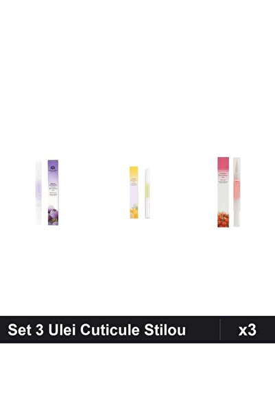 NAİLS Set 3 Ulei Cuticule Tip Stilou Global Fashion - Afine, Lemon, Cherry