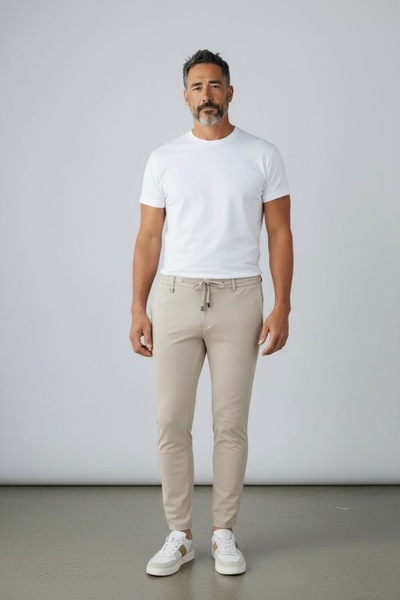 oraystore Men's Slim Fit Jogger Pants Lace-Up Elastic Waist Narrow Leg Casual...