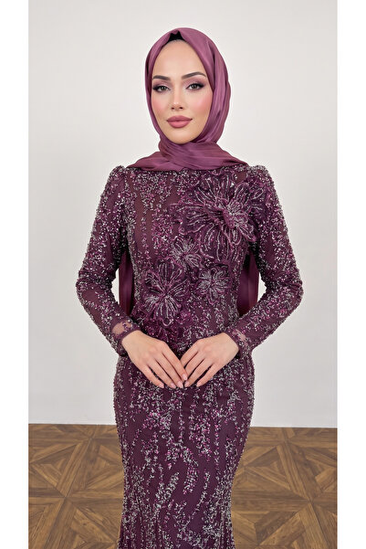 ABİYECİM ABİYE PEMBE İŞLEME DETAYLI BALIK ABİYE
