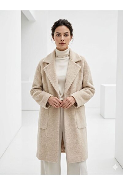 DAY BY DAY Women's Long Wool Jacket with Side Pockets
