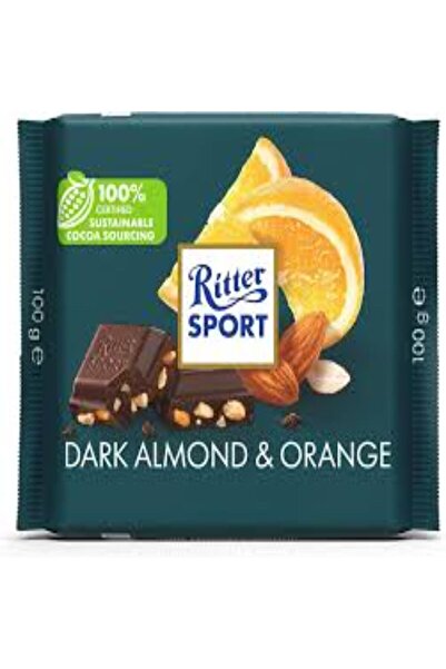 Ritter Sport لوز داكن وبرتقال 100 جرام × 12