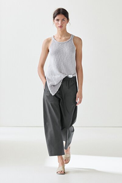 Massimo Dutti Teknik crop barrel pantolon