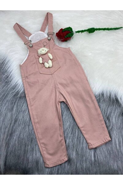 mj kids Girl/Boy Colorful Salopet with Teddy Bear Unisex Jumpsuit Lycra Flexi...