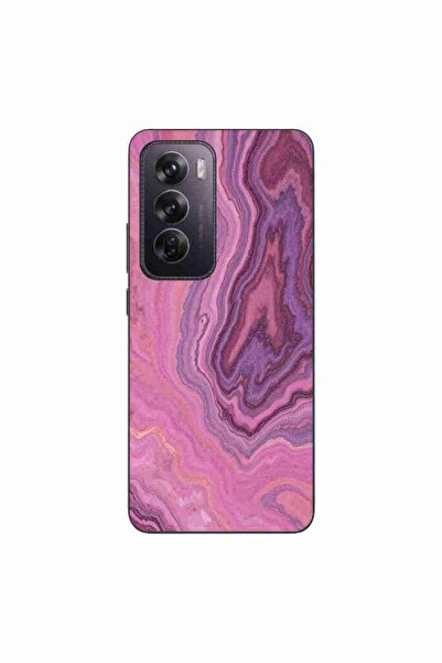 OEM Husa compatibila cu Oppo Reno12 Pro Silicon Gel Tpu Model Pink Quartz Marble