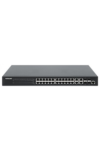 Intellinet Switch Gigabit 24xPoE+ 370W, 2xCombo RJ45/SFP gestionabil