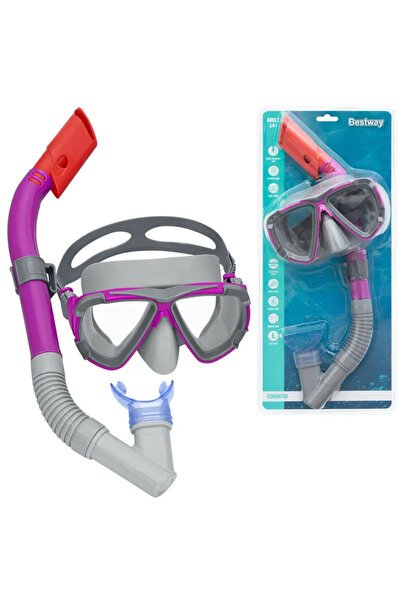 BESTWAY Mască cu tub pentru snorkeling R√ì≈ªOWY 14+ 24029