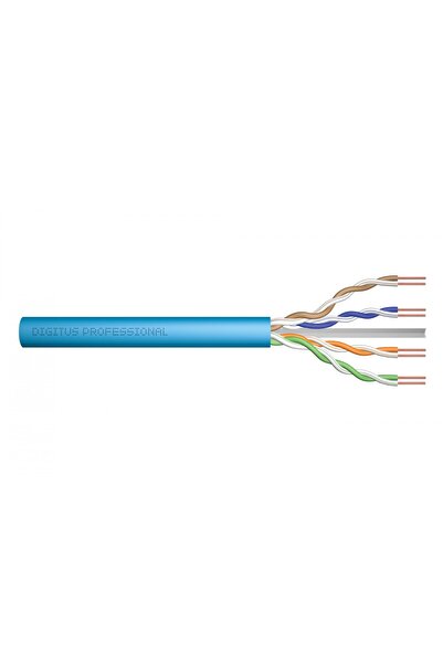 Digitus Kabel instalacyjny kat.6A, U/UTP, B2ca, AWG 23/1, LSOH, 100m, niebieski