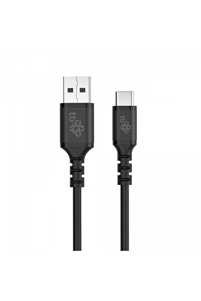 TB Print Cablu USB-USB C 50 cm din silicon negru