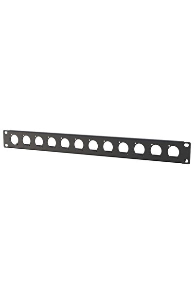 Lanview Panou rack 1U cu 12 orificii pentru mufe XLR universale de tip D