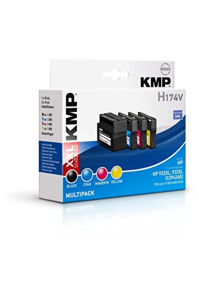 KMP Patrone HP NR.932/933XL Multip. 1000-1200 S. H174V refilled