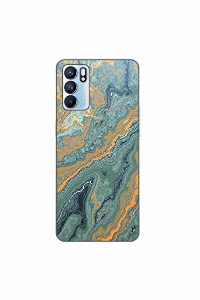 OEM Husa compatibila cu Oppo Reno6 5G Silicon Gel Tpu Model Forest Flame Marble