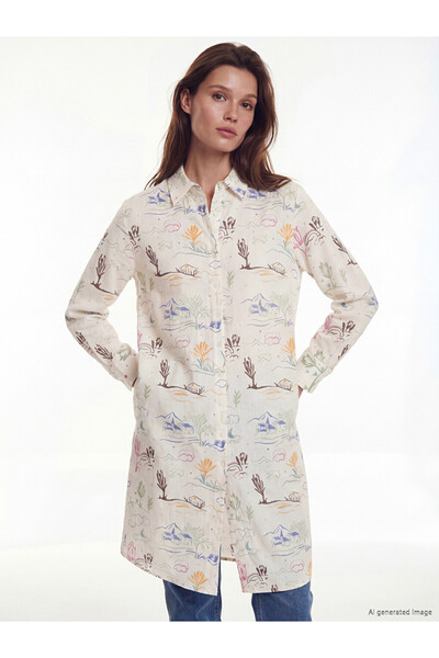 LC Waikiki Esvab • Modern & Distinctive Embroidered Loose Fit Women's Shirt T...