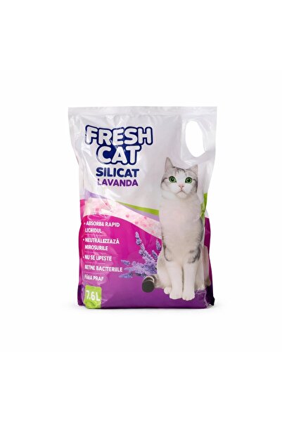 Fresh Cat , ASTERNUT IGIENIC PENTRU PISICI, SILICAT 7.6L LAVANDA