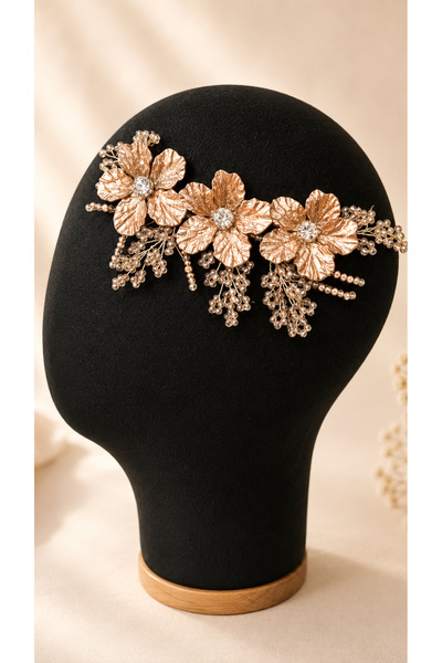 Store Handmade Sedefli kiremit renk gelin tokası gelin tacı
