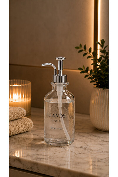Maloria 1 Pc 500ml Glass Soap Dispenser - Single (2 Pcs with Labels)