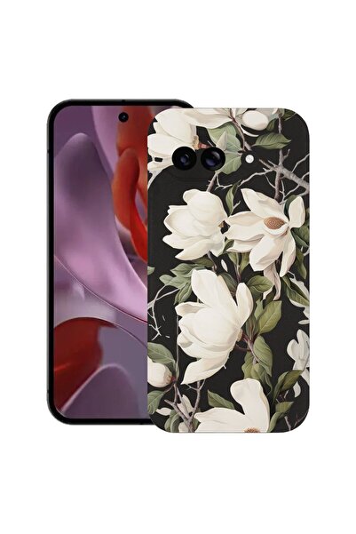 bestcase Ултра тънък TPU калъф, съвместим с Google Pixel 9a, Дизайн с цъфтящи...