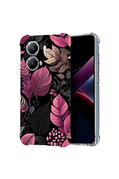 bestcase Съвместим калъф за Poco X7 Pro 5G, Удароустойчив 1.5ММ, Розови пера,...