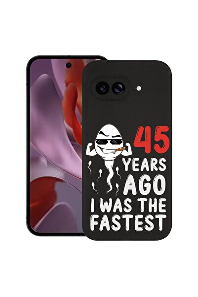 bestcase Тънък силиконов калъф за Google Pixel 9a, 45 години преди аз бях най...