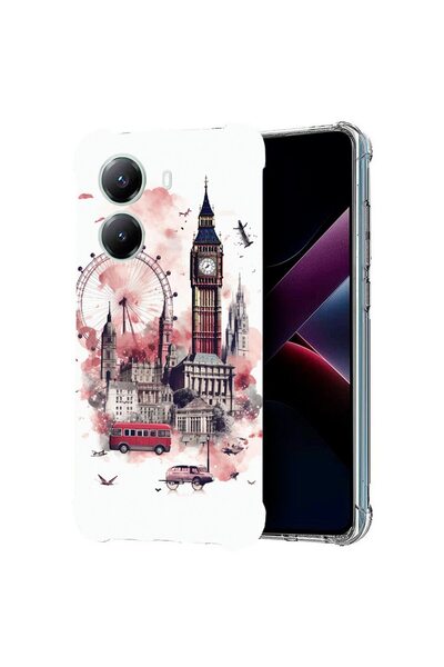bestcase Съвместим калъф за Poco X7 Pro 5G, Удароустойчив 1.5ММ, Visit London...