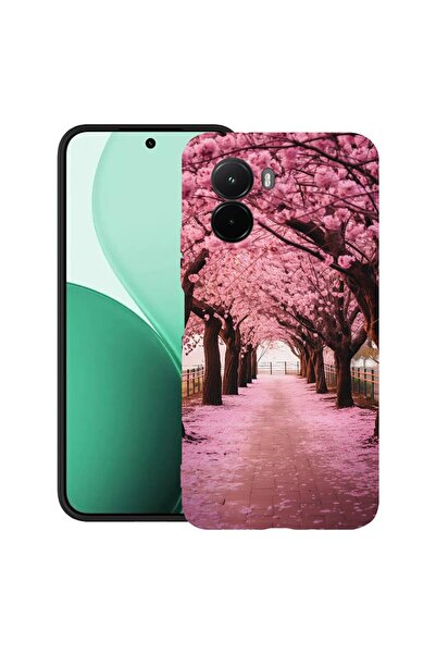 bestcase Υπέρλεπτη Θήκη TPU Συμβατή με Poco M7, με Σχέδιο Ανθισμένων Δέντρων ...