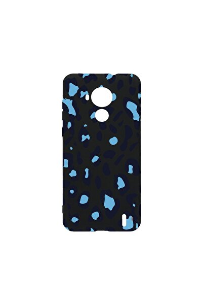 bestcase Λεπτή Θήκη Σιλικόνης 0.8MM, Συμβατή με Nokia C30, Μπλε Σχέδιο Λεοπάρ...