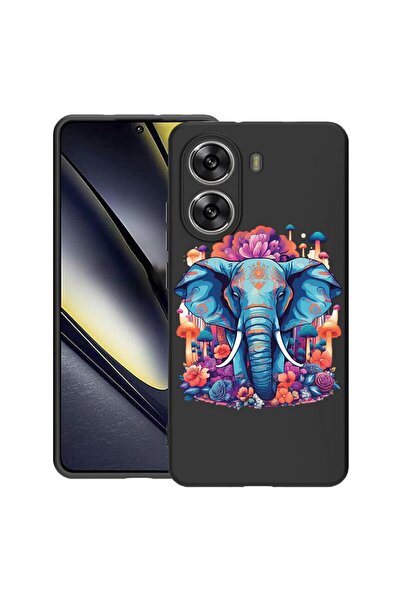 bestcase Калъф за Poco X7 Pro 5G, Цветове на мечтата - Слон, Тънък силиконов ...