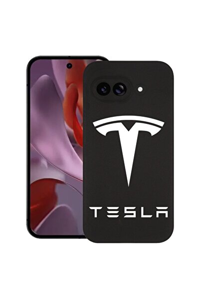bestcase Калъф за Google Pixel 9a, Tesla, тънък силиконов 0.8ММ, противоударе...