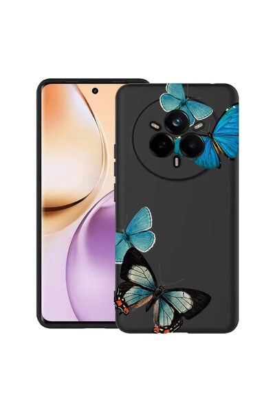 bestcase Husă pentru Realme 14 Pro 5G, Fluturi albaștri frumoși, Silicon subț...