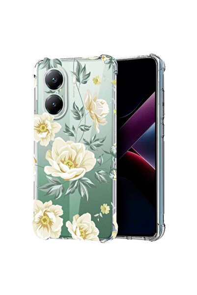 bestcase ¬Æ Husa compatibila Poco X7 Pro 5G, Anti Shock 1.5MM, Flowers, Prote...
