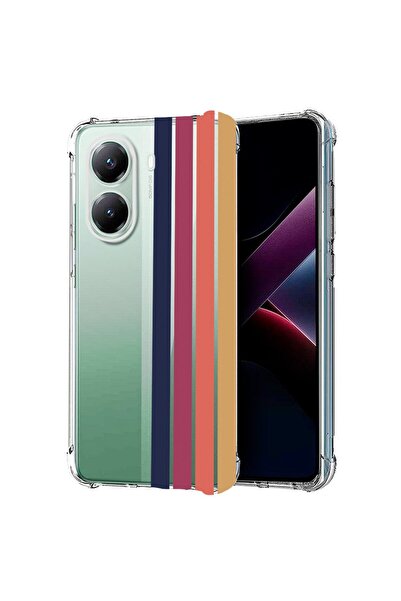 bestcase ¬Æ Husa compatibila Poco X7 Pro 5G, Anti Shock 1.5MM, Retro Lines, P...