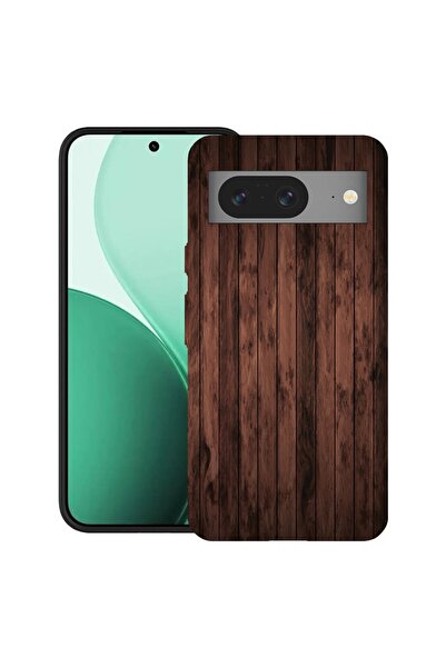bestcase Ултра тънък TPU калъф, съвместим с Google Pixel 8, с дизайн от орехо...