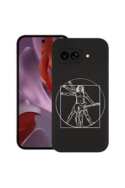 bestcase Калъф за Google Pixel 9a, Da Vinci, Тънък силиконов 0.8ММ, Удароусто...