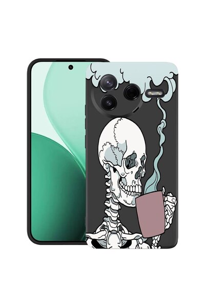 bestcase ¬Æ Husa TPU Ultra Slim Compatibil cu Poco F7 Pro, cu Design Skull, 3...