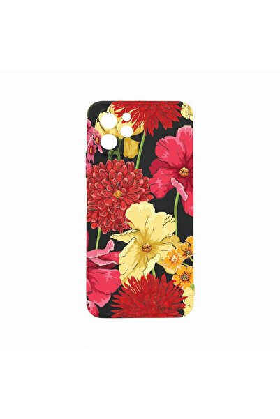 bestcase Θήκη, Συμβατή με Huawei nova Y61, Κόκκινα και κίτρινα λουλούδια, Ανθ...