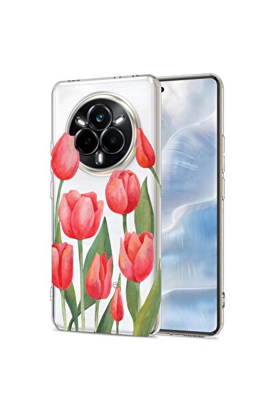 bestcase Husa pentru Realme 14 Pro 5G, BestCase¬Æ Clear Silicon 2MM, Red Tuli...