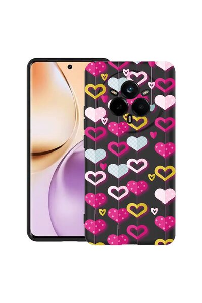 bestcase Husă pentru Realme 14 Pro Plus 5G, Lovely Hearts, Silicon subțire de...