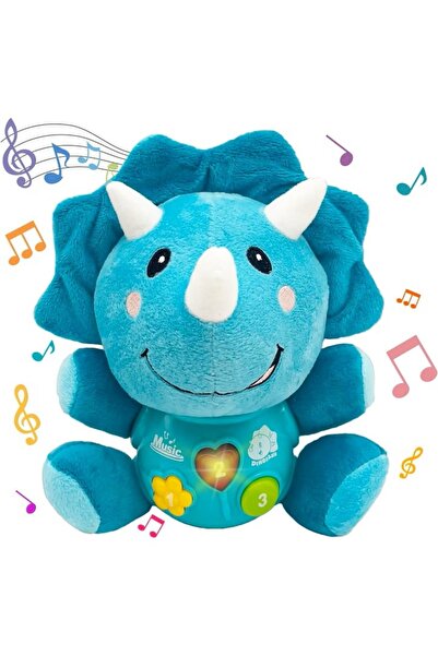 Salamandra Kids Jucarie Dinozaur muzical interactiv pentru bebelusi, cu sunet...