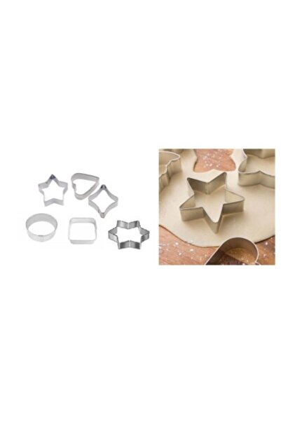 unbranded Set de 6 forme de copt din oțel inoxidabil, cu diverse modele, pent...