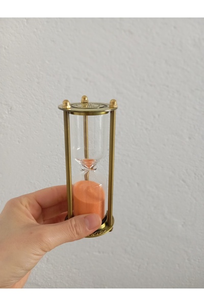 HERBALACCESSORY Metal Gövdeli Vintage Dekoratif Kum Saati – Estetik ve Zamanı...