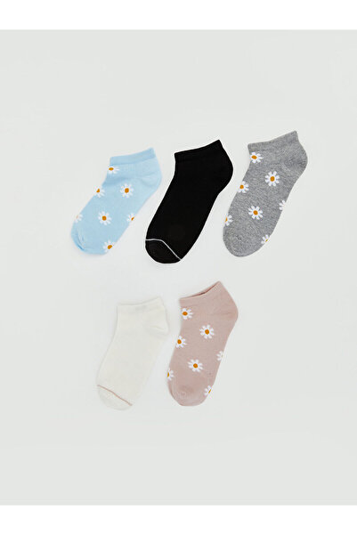 LC Waikiki Nevavm Floral Women's Booties Socks 5-Pack