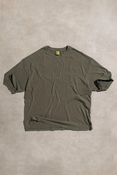 Overdrive Tricou cu mânecă scurtă, fără imprimeu, unisex, cu croială boxy, cu...