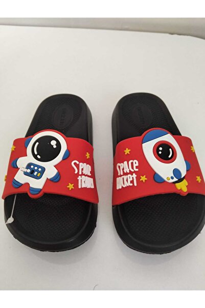 GEZER Mersin Md Textile Astronaut Figured Non-Slip Children's Slippers