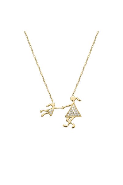 H.M Hakan Mücevherat Anne Kız Kolye 14 Ayar 1,85 Gram